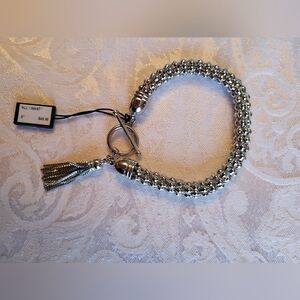 Fifth Avenue Collection "All I Want" Silver Toned Bracelet with Tassel